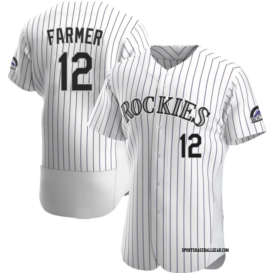 Kyle Farmer Men's Colorado Rockies White Authentic Home Jersey