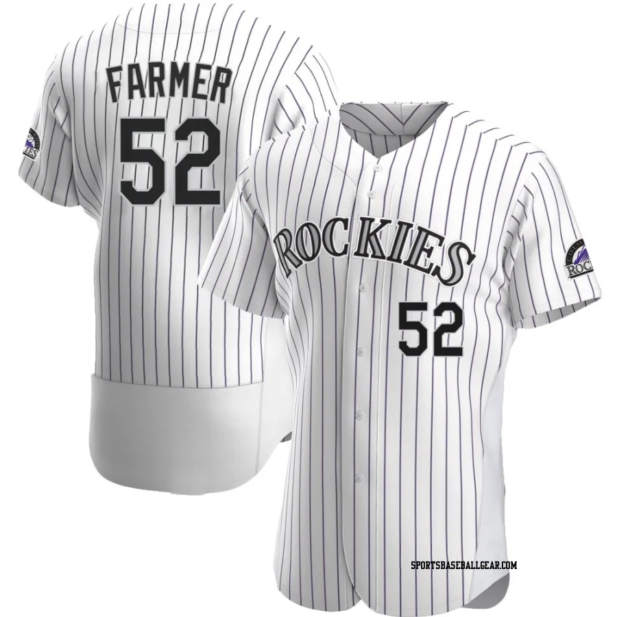 Kyle Farmer Men's Colorado Rockies White Authentic Home Jersey