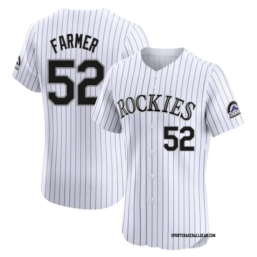 Kyle Farmer Men's Colorado Rockies White Elite Home Jersey