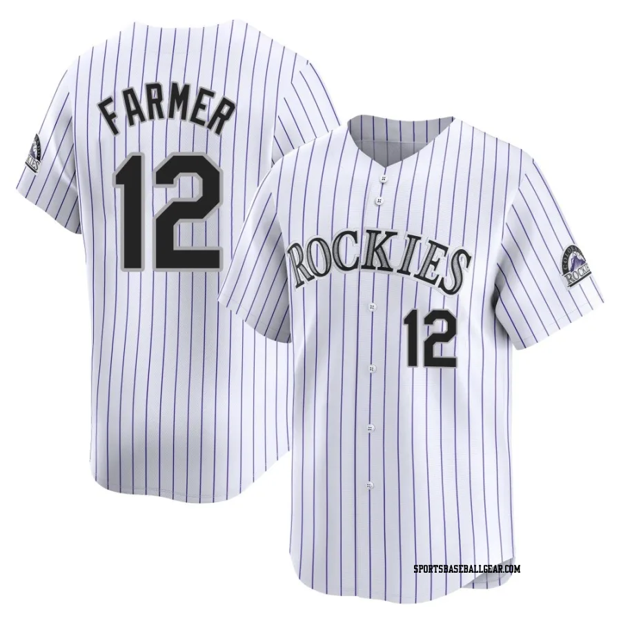 Kyle Farmer Men's Colorado Rockies White Limited Home Jersey