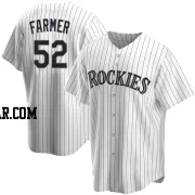 Kyle Farmer Men's Colorado Rockies White Replica Home Jersey