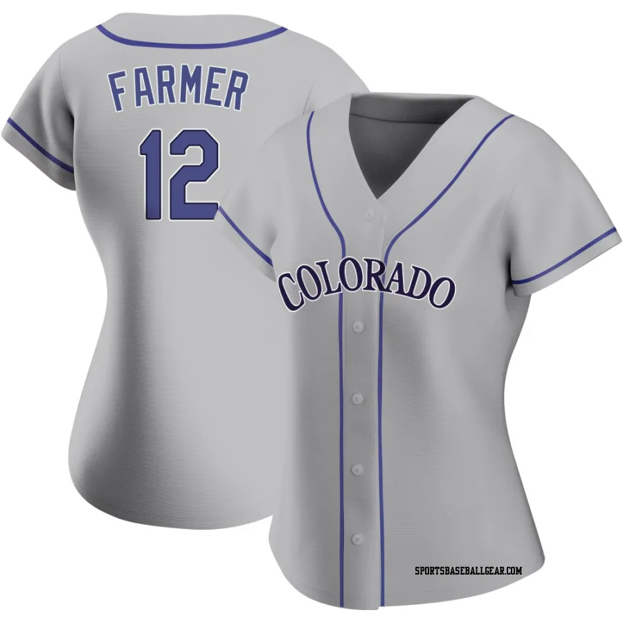 Kyle Farmer Women's Colorado Rockies Gray Replica Road Jersey