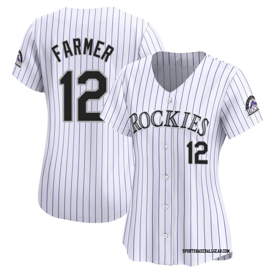 Kyle Farmer Women's Colorado Rockies White Limited Home Jersey