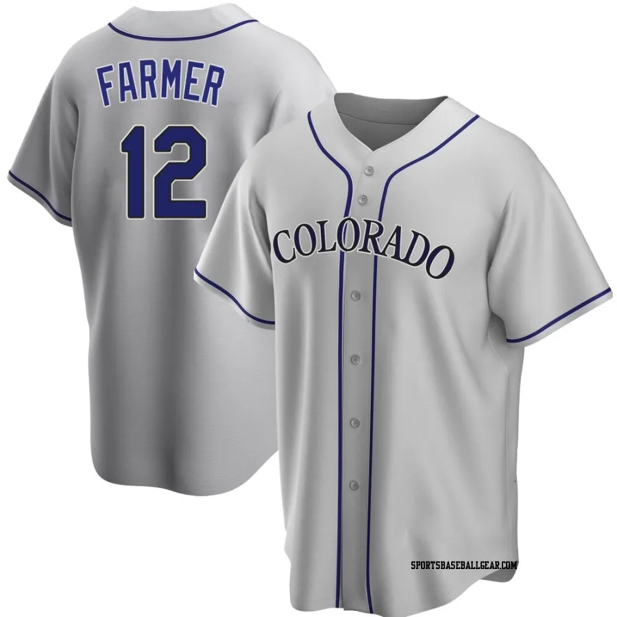 Kyle Farmer Youth Colorado Rockies Gray Replica Road Jersey