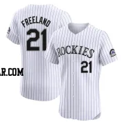 Kyle Freeland Men's Colorado Rockies White Elite Home Jersey