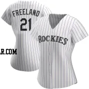 Kyle Freeland Women's Colorado Rockies White Authentic Home Jersey