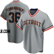 Kyle Funkhouser Men's Detroit Tigers Gray Road Cooperstown Collection Jersey