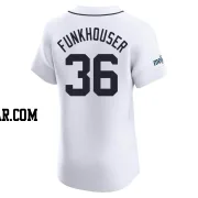 Kyle Funkhouser Men's Detroit Tigers White Elite Home Patch Jersey