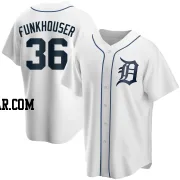 Kyle Funkhouser Men's Detroit Tigers White Replica Home Jersey