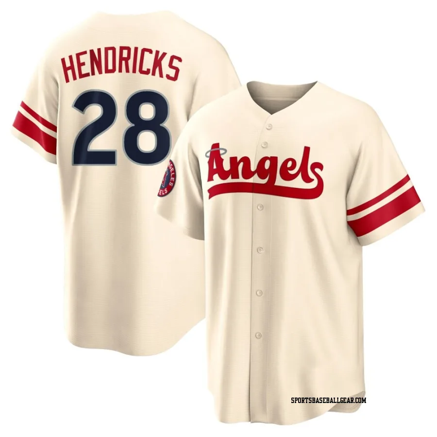 Kyle Hendricks Men's Los Angeles Angels Cream Replica 2022 City Connect Jersey