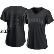 Kyle Hendricks Women's Los Angeles Angels Black Replica Pitch Fashion Jersey