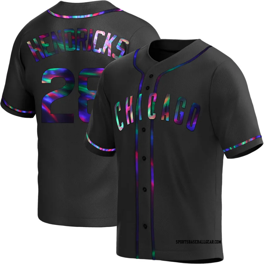 Kyle Hendricks Youth Chicago Cubs Black Holographic Replica Alternate Jersey