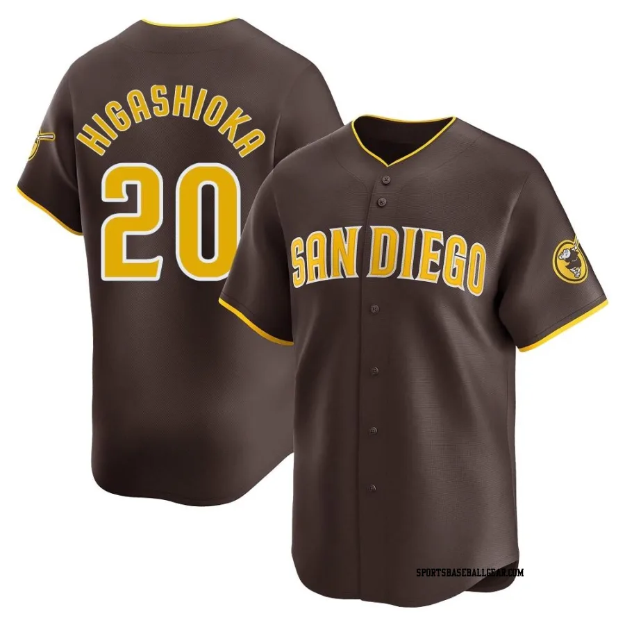 Kyle Higashioka Men's San Diego Padres Brown Limited Away Jersey