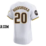 Kyle Higashioka Men's San Diego Padres White Elite Home Patch Jersey