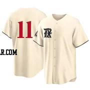 Kyle Higashioka Men's Texas Rangers Cream Replica 2023 City Connect Jersey