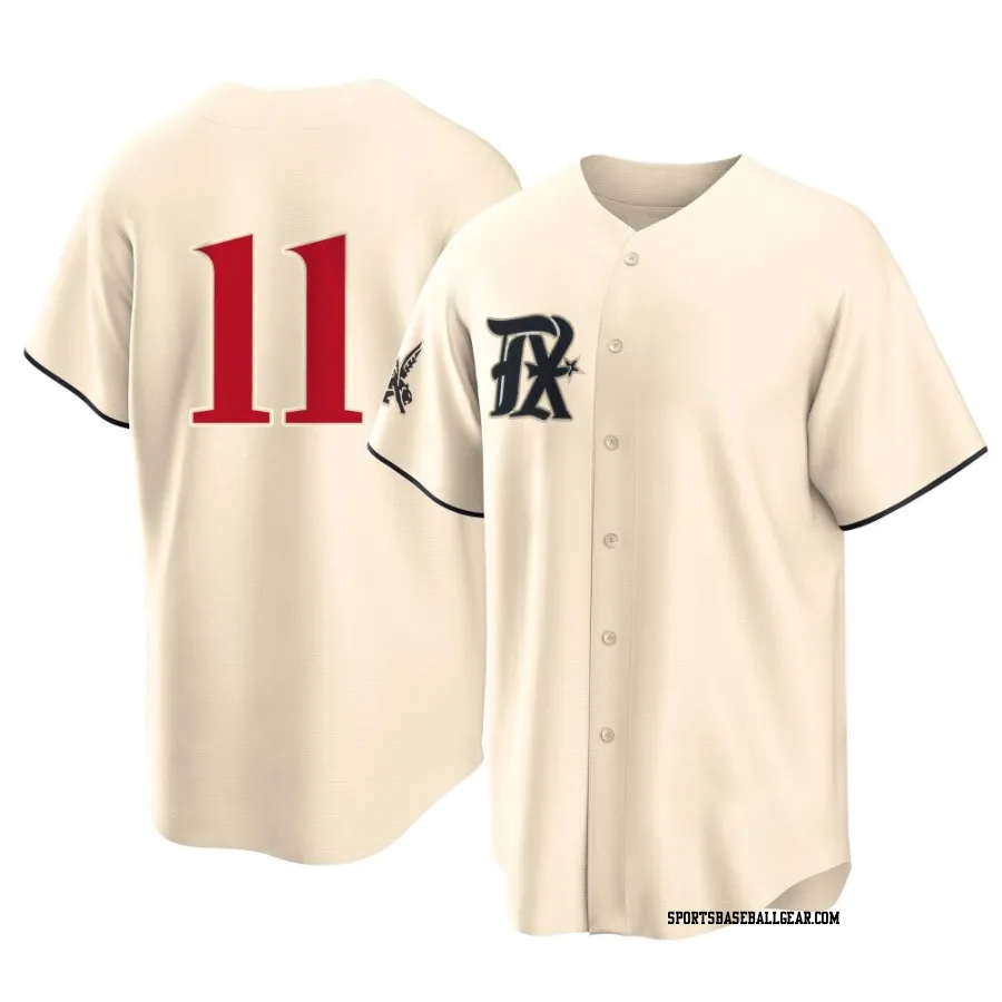 Kyle Higashioka Men's Texas Rangers Cream Replica 2023 City Connect Jersey