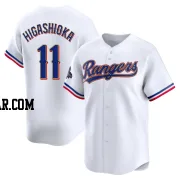 Kyle Higashioka Men's Texas Rangers Gold Limited White 2024 Collection Jersey