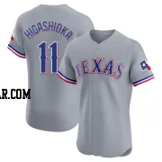 Kyle Higashioka Men's Texas Rangers Gray Elite Road Jersey