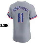 Kyle Higashioka Men's Texas Rangers Gray Elite Road Jersey