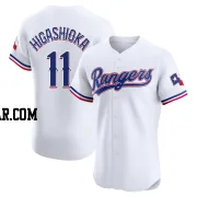 Kyle Higashioka Men's Texas Rangers White Elite Home Jersey