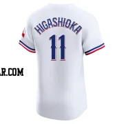 Kyle Higashioka Men's Texas Rangers White Elite Home Jersey