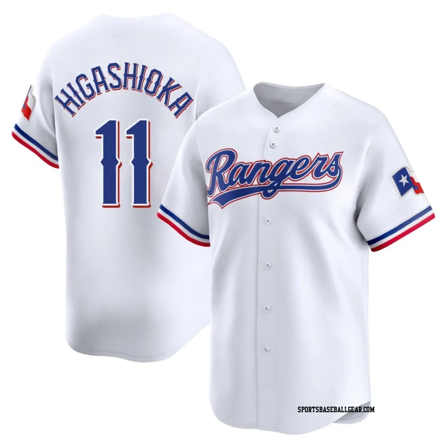 Kyle Higashioka Men's Texas Rangers White Limited Home Jersey