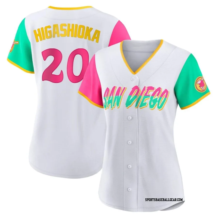 Kyle Higashioka Women's San Diego Padres White Authentic 2022 City Connect Jersey