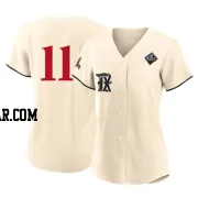 Kyle Higashioka Women's Texas Rangers Cream Authentic 2023 City Connect 2023 World Series Jersey