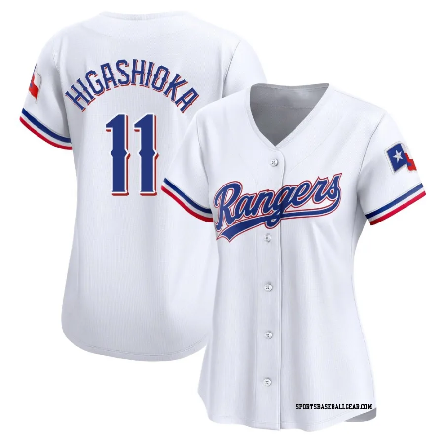 Kyle Higashioka Women's Texas Rangers White Limited Home Jersey