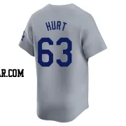 Kyle Hurt Men's Los Angeles Dodgers Gray Limited Away Jersey