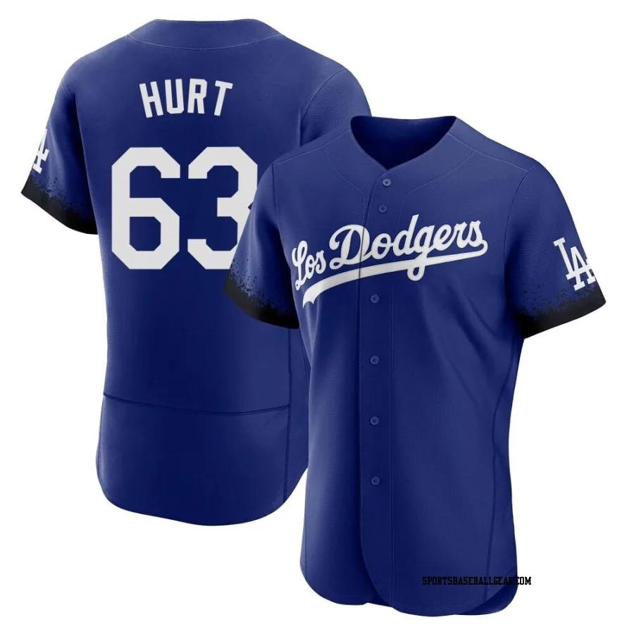 Kyle Hurt Men's Los Angeles Dodgers Royal Authentic 2021 City Connect Jersey