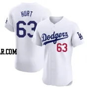 Kyle Hurt Men's Los Angeles Dodgers White Elite Home Jersey