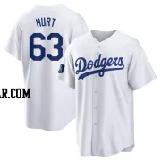 Kyle Hurt Men's Los Angeles Dodgers White Replica 2024 World Tour Seoul Series Home Jersey