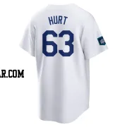 Kyle Hurt Men's Los Angeles Dodgers White Replica 2024 World Tour Seoul Series Home Jersey