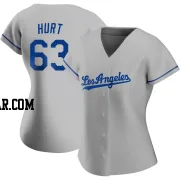 Kyle Hurt Women's Los Angeles Dodgers Gray Authentic Road Jersey