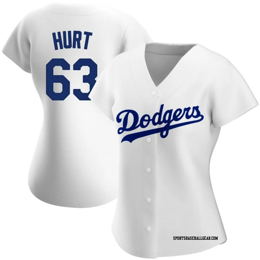 Kyle Hurt Women's Los Angeles Dodgers White Replica Home Jersey