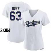 Kyle Hurt Women's Los Angeles Dodgers White/Gold Authentic 2021 Gold Program Player Jersey