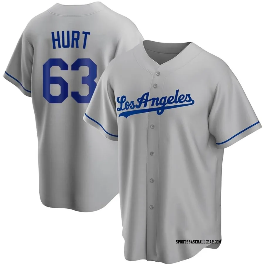 Kyle Hurt Youth Los Angeles Dodgers Gray Replica Road Jersey