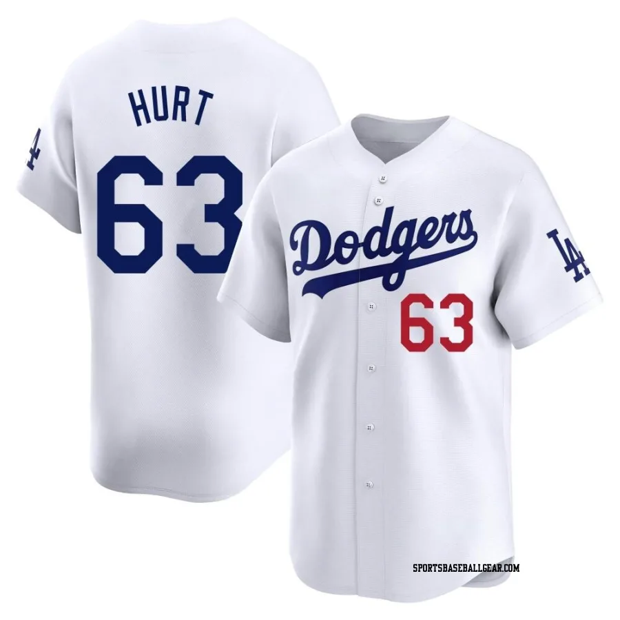 Kyle Hurt Youth Los Angeles Dodgers White Limited Home Jersey