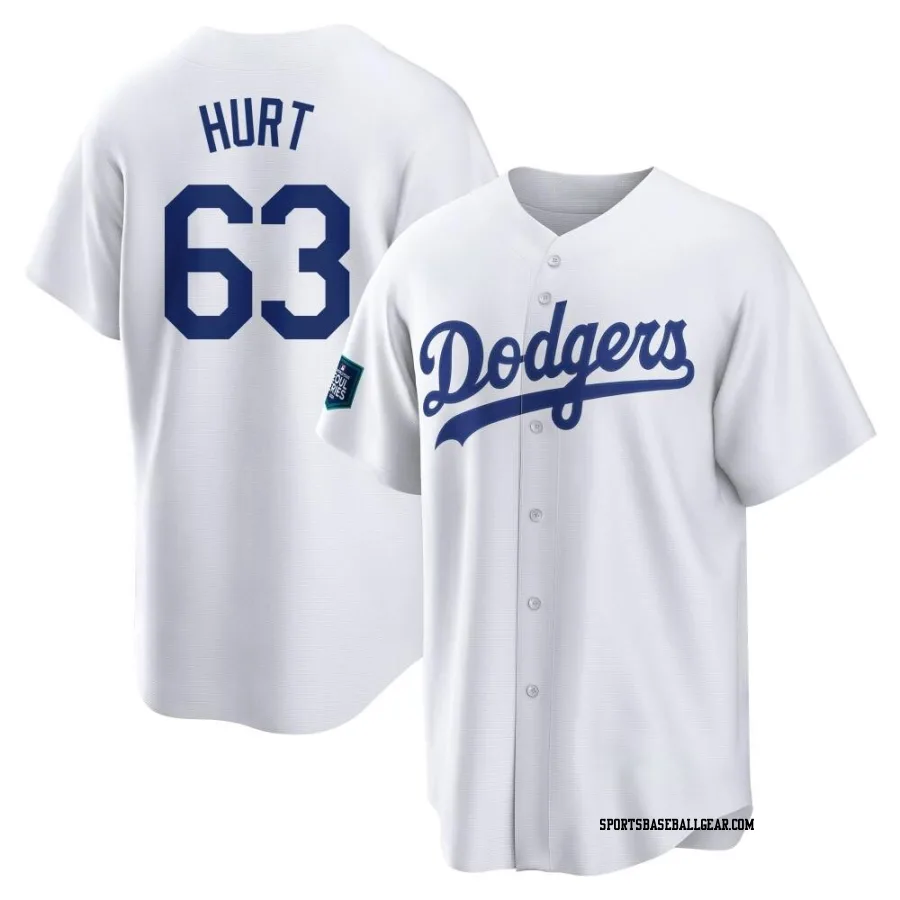 Kyle Hurt Youth Los Angeles Dodgers White Replica 2024 World Tour Seoul Series Home Jersey