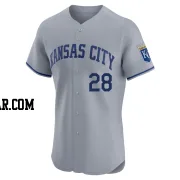 Kyle Isbel Men's Kansas City Royals Gray Elite Road Jersey