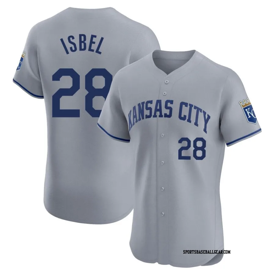 Kyle Isbel Men's Kansas City Royals Gray Elite Road Jersey