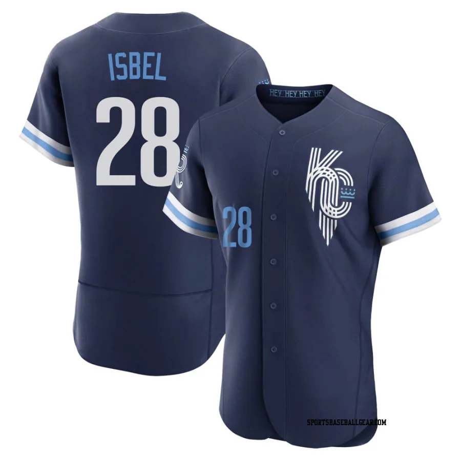 Kyle Isbel Men's Kansas City Royals Navy Authentic 2022 City Connect Jersey