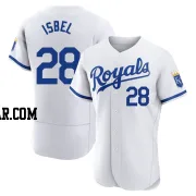 Kyle Isbel Men's Kansas City Royals White Authentic 2022 Home Jersey