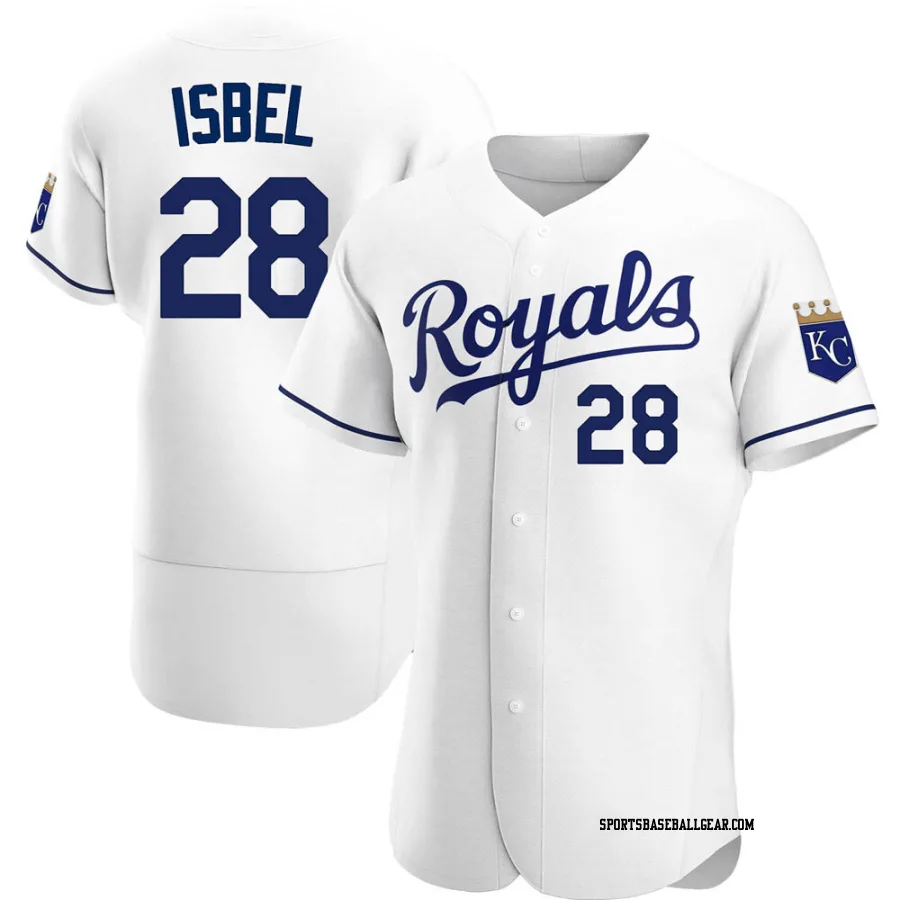 Kyle Isbel Men's Kansas City Royals White Authentic Home Jersey