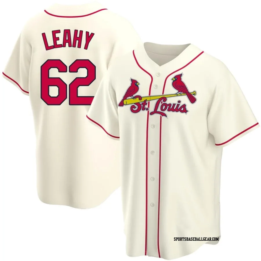 Kyle Leahy Men's St. Louis Cardinals Cream Replica Alternate Jersey