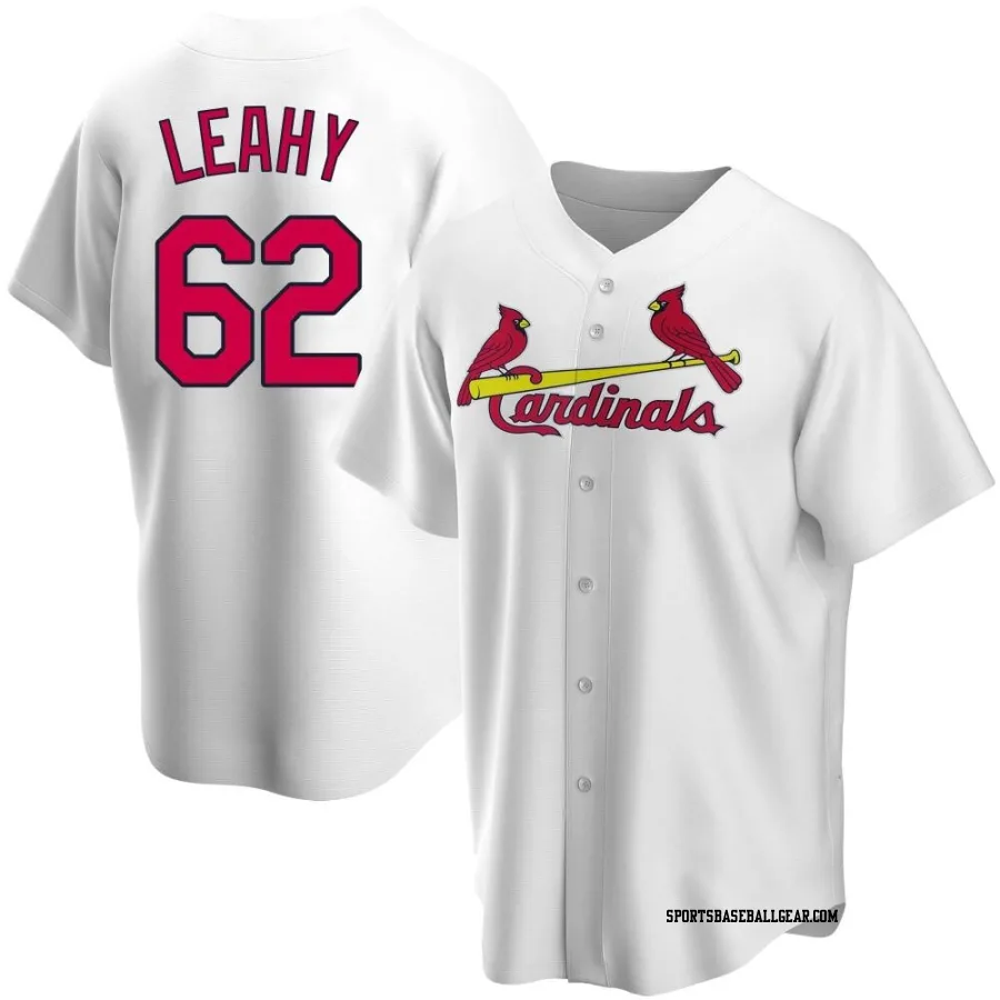 Kyle Leahy Men's St. Louis Cardinals White Replica Home Jersey