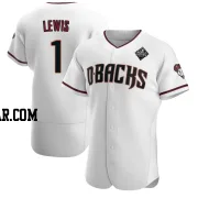 Kyle Lewis Men's Arizona Diamondbacks White Authentic Crimson Home 2023 World Series Jersey