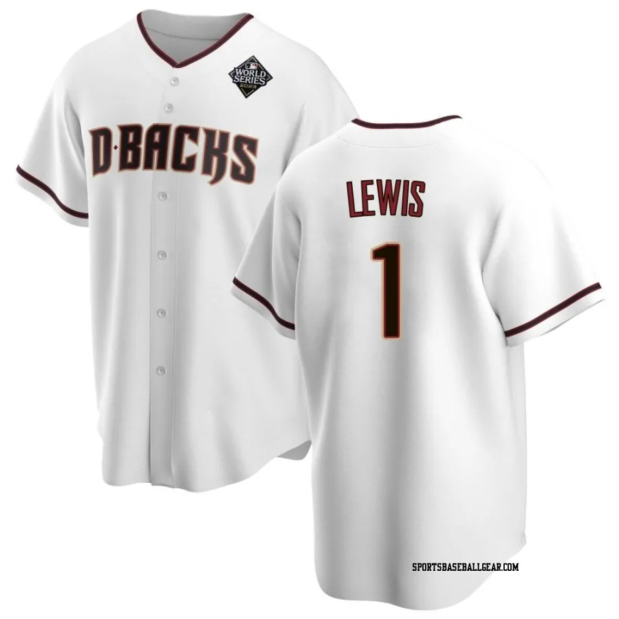 Kyle Lewis Men's Arizona Diamondbacks White Replica Home 2023 World Series Jersey