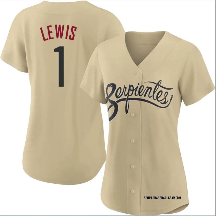 Kyle Lewis Women's Arizona Diamondbacks Gold Authentic 2021 City Connect Cool Base Jersey